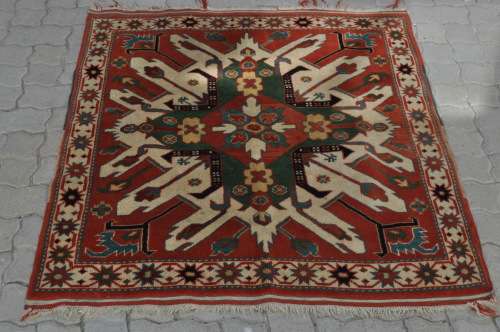 AWESOME PERSIAN HANDMADE CARPET  108X117CM