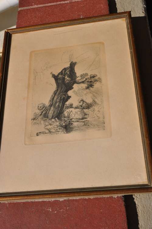 REMBRANDT VAN RIJN-ETCHING-LOOK DESCRIPTION