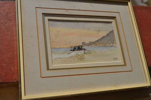 PETER MILLS -ORIGINAL WATERCOLOR,FRAMED AND GLAZED