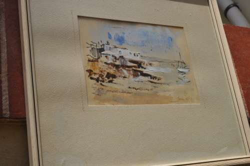 ERIC WALE (1916-2001)-ORIGINAL MIXED MEDIA