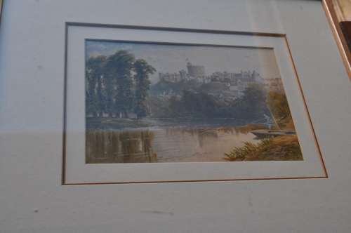 AWESOME VINTAGE WATERCOLOR,LAKE SCENE,VERY DETAILED,SIGNED BY ARTIST