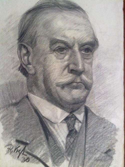 CRAZY START R1 !!!!!R.Vogl "face",1930,paper,pensil