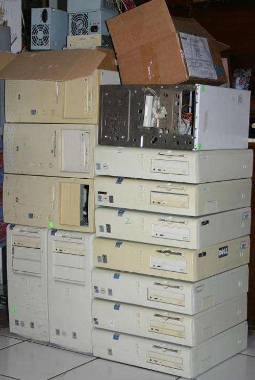 3 x Pentium 3 computers + 4 x pentium 2 computers + spares
