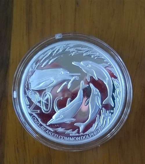 2014 SA MARINE PROTECTED AREAS: 1 OZ STERLING SILVER PF 20C WITH COA IN CAPSULE AND BOX FROM SA MINT