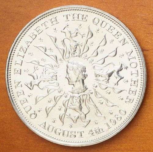 1980 Crown - celebrating the 80th Birthday of the Queen Mother - UNC