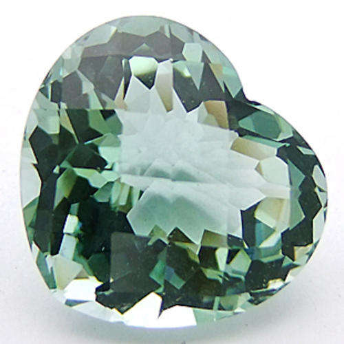 16.6 ct SPARKLING GREEN URUGUAY AMETHYST HEART SHAPE - Prasiolite Gemstone
