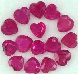 AWESOME HEART FACET RUBIES 2.8mm mm (Vietnam) - 15 PIECES AVAILABLE - NO GLASS FILLING