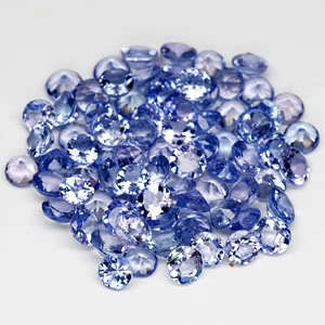 NATURAL ROUND VIOLET BLUE TANZANITES**130 PIECES** & ***4.50 TOTAL cts***