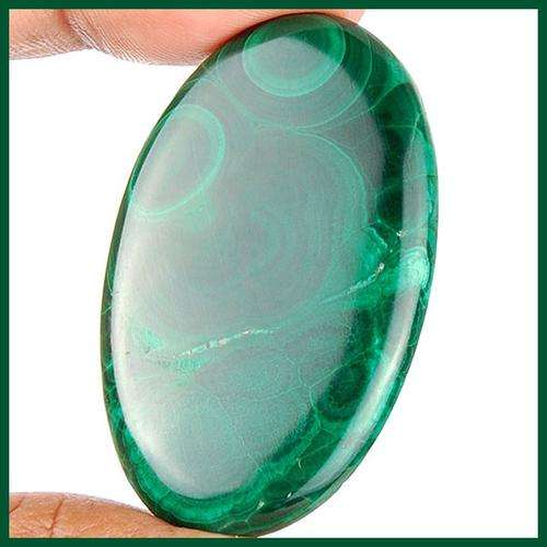 84 ct UNTREATED NATURAL MALACHITE OVAL CABOCHON GEMSTONE