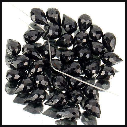 OUTSTANDING NATURAL BLACK SPINEL DRILLED BRIOLETTE LOT *** 30.00cts***