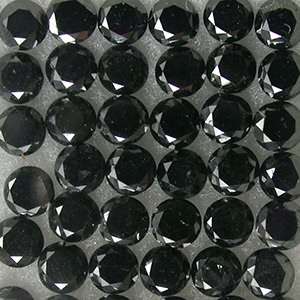 AWESOME NATURAL JET BLACK ROUND BRILLIANT CUT DIAMOND LOT. 69 PIECES ***2.18cts***