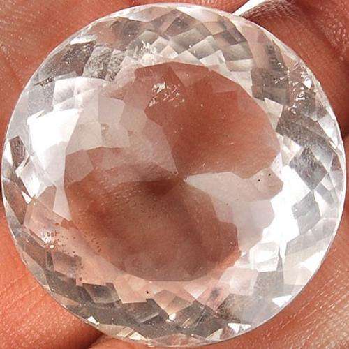 ABSOLUTELY GORGEOUS 100% NATURAL UNTREATED WHITE ROUND CUT QUARTZ-82.00cts