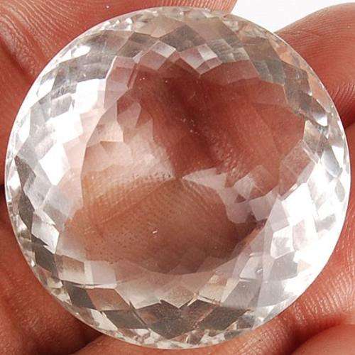 ABSOLUTELY GORGEOUS 100% NATURAL UNTREATED WHITE ROUND CUT QUARTZ-112.00cts