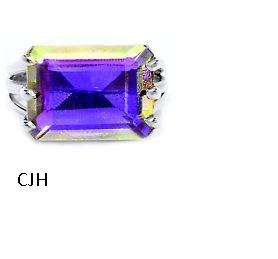 MAGIC COLOUR CHANGE TOPAZ .925 STERLING SILVER RING SIZE 8 5/8