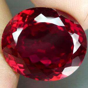ABSOLUTELY GORGEOUS ROSE RED AAA TOPAZ - OVAL CUT - 33.63ct