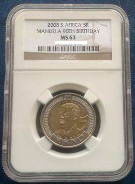 Mandela MS63 NGC Graded 90th Birthday R5-BID PER COIN