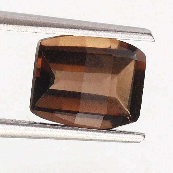 FANCY CUSHION CHECKERBOARD CUT SMOKY QUARTZ LOT OF 6 PIECES-16.50Tcts