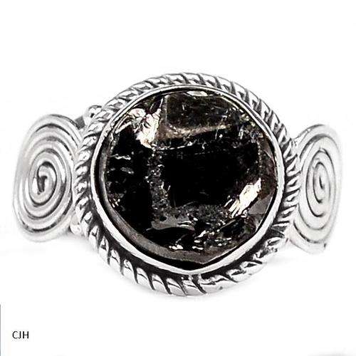 SHUNGITE .925 STERLING SILVER RING SIZE 6.5