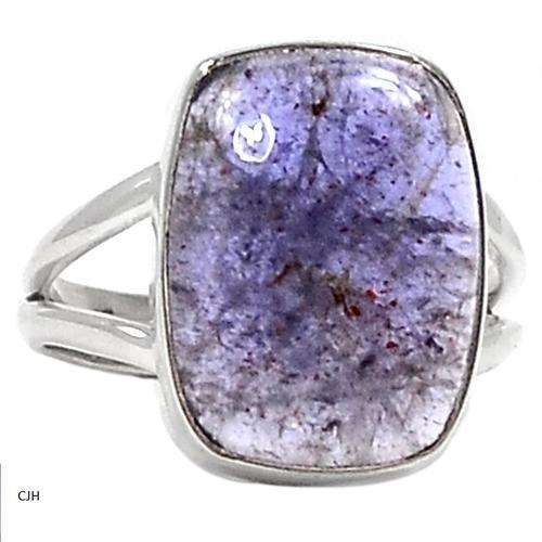 SUNSTONE IN IOLITE.925 STERLING SILVER RING SIZE 7.5