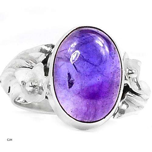 AMETHYST STERLING SILVER RING SIZE 7