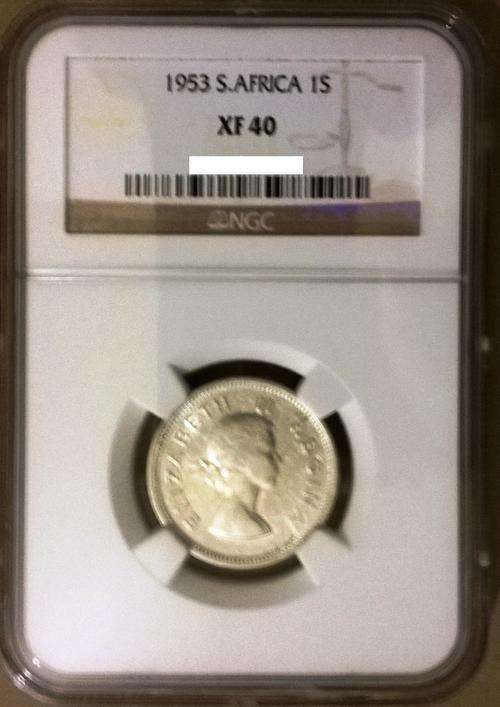 1953 1 SHILLING NGC GRADED XF 40- 1 COIN GRADED BY THE NGC. COMPLETE YOUR SET
