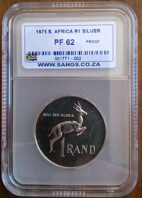 1975 RSA SILVER R1 SANGS SLABBED PROOF 62