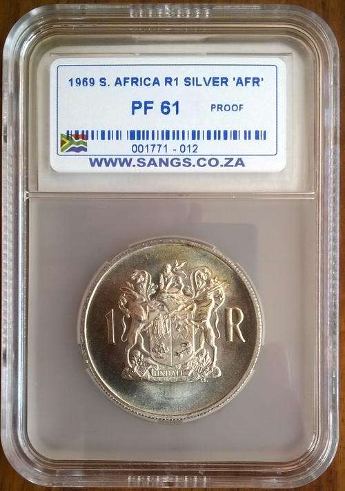 1969 RSA SILVER R1 SANGS SLABBED PROOF 61