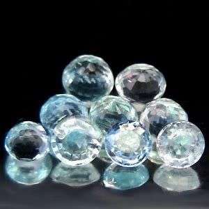 ***Precious*** Natural Aquamarine Round Cut Lot!!! ** 6 GEMS X 5MM EACH**