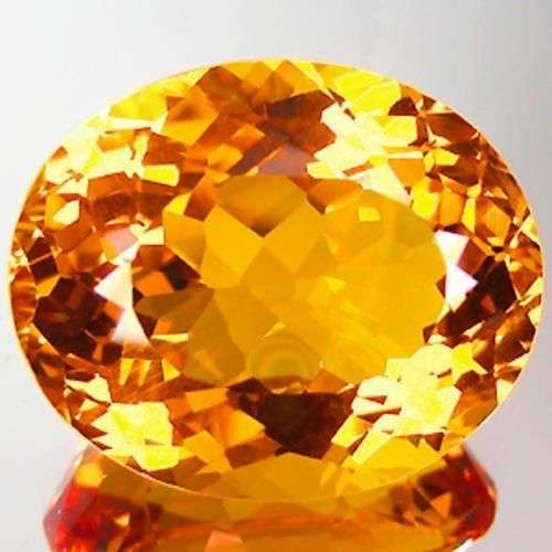 AWESOME BRAZILIAN GOLDEN YELLOW OVAL CUT CITRINE - ***31.75ct***