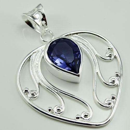 BEAUTIFUL AMETHYST GEMSTONE PENDANT- 925 SILVER