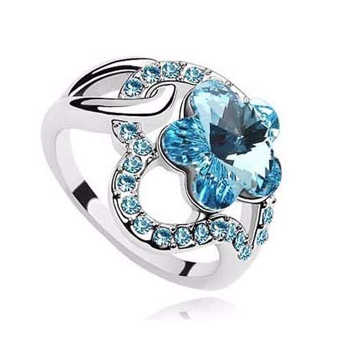 9K White Gold Filled AAA Ring