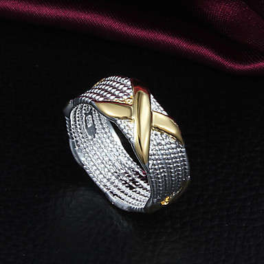 Silver X Ring - Size 6