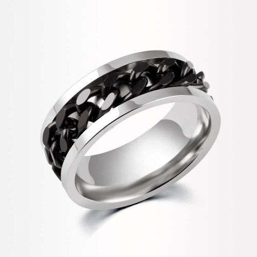 Stunning Men's Stainless Steel Chain Ring