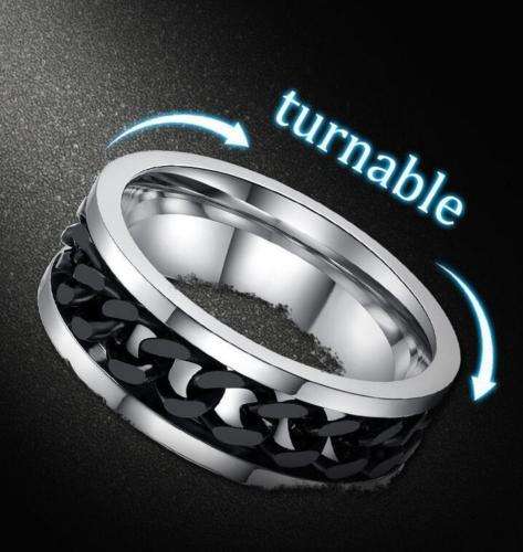 Stunning Men's Stainless Steel Chain Ring