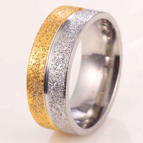 Frosted Gold/Silver Ring - Size 7