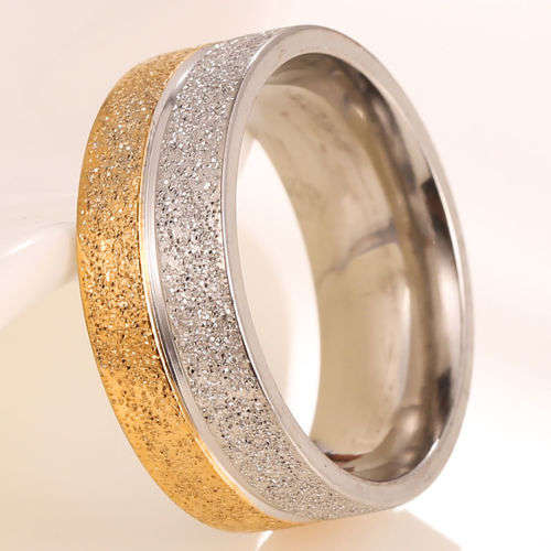 Frosted Gold/Silver Ring - Size 7