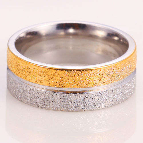 Frosted Gold/Silver Ring - Size 7