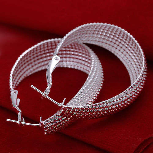 Beautiful Silver Plated Hoop Earrings