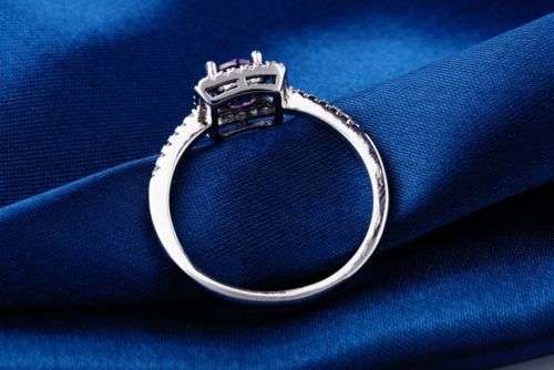 Beautiful Purple Cubic Zirconia Ring - Size 7