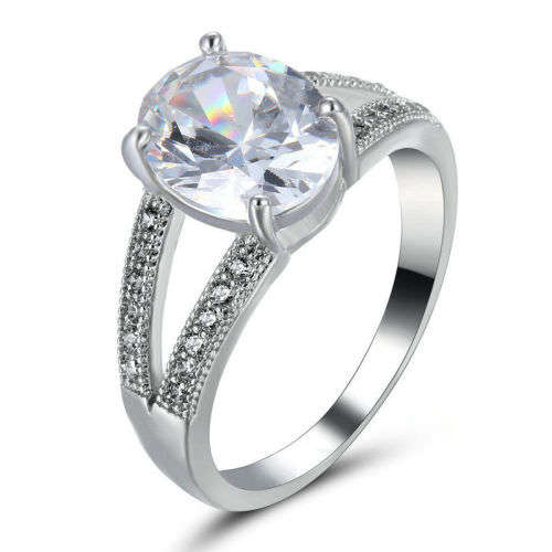 Beautiful White Crystal Ring - Size 5 1/2