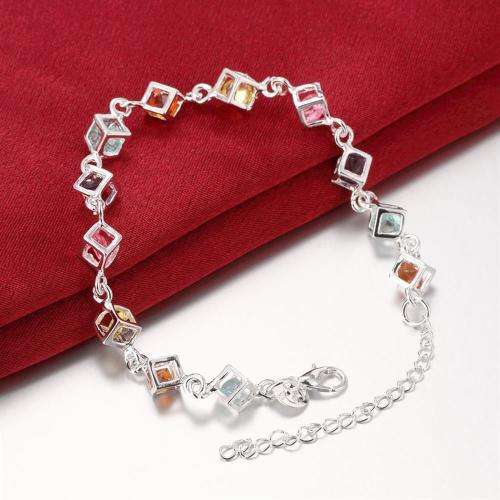 925 Sterling Silver Multi Colored Bracelet