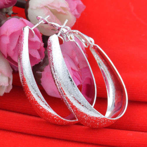 Beautiful Silver Plated Hoop Earrings