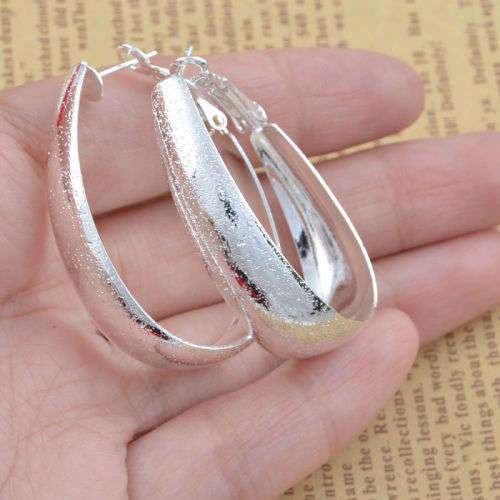 Beautiful Silver Plated Hoop Earrings
