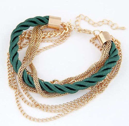 Beautiful Green & Gold Bracelet