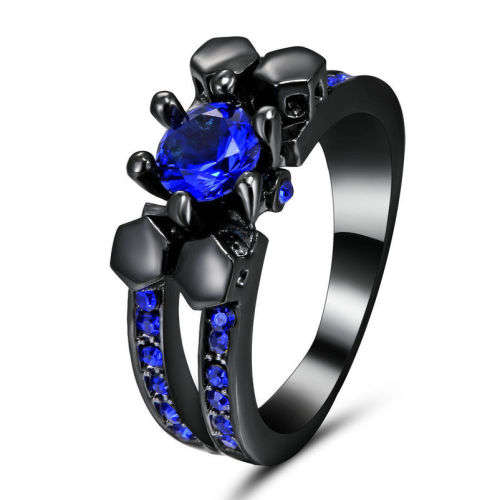 Beautiful Blue Crystal Ring - Size 8