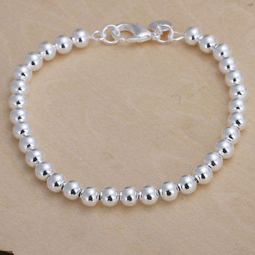 Beautiful Silver Plated Bead Bracelet
