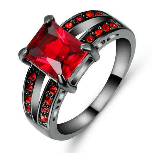 Beautiful Red Crystal Ring - Size 6