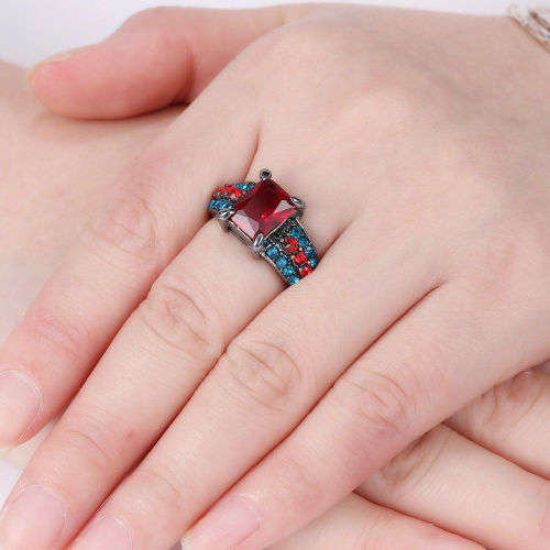Beautiful Red Crystal Ring - Size 5 3/4