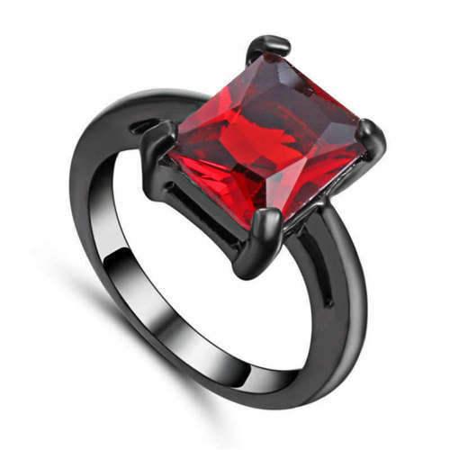 Beautiful Red Crystal Ring - Size 8 3/4