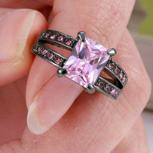 Beautiful Pink Crystal Ring - Size 7 1/4